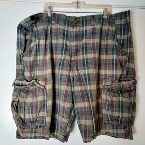 The Foundry Supply Co. Men’s Plaid Cargo Shorts – Waist 50